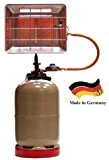 Gasheizstrahler 4200 Z Infrarot mit Druckregler Made in Germany + Anzünder von Rothenberger