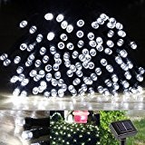 Gearmax® LED Solar Lichterkette Solarlichterkette, 17 Meter, Wasserdicht, 100 LEDs, 1,2V, tragbar, mit Lichtsensor, Außenlichterkette, Weihnachtsbeleuchtung, Beleuchtung für Hochzeit, Party ...