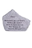Gedenkstein "Oma..." aus Steinguss 18 x 14 cm Grabschmuck