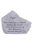 Gedenkstein Papa... aus Steinguss 18 x 14 cm Grabschmuck