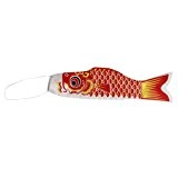 Generic 40cm Japanisch Windsock Karpfen Flagge Koi Nobori Fächer Fisch Wind Streamer - Rot