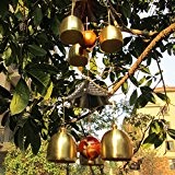 Generic China Stil Metall Große Glück Windspiel mit 2-Schicht 6 Glocken Garten Dekoration