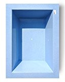 GFK Springbrunnenbecken 6070 | Inhalt: ca. 660 Liter | 180x130x52 cm | ca. von M+W Gartenflair (Blau)
