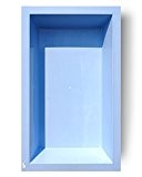 GFK Springbrunnenbecken 6074 | Inhalt: ca. 1900 Liter | ca. 300x180x52 cm | von M+W Gartenflair (Blau)