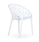 Ghost chair Armlehnstuhl Plexiglas. Schickes Design, hochwertige Verarbeitung, komfortables Sitzen, Für Außen und Innen geeignet. Abbildung in Glossy Weiß