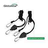 Global Star® GS-Haken02 1/8 Zoll Rope Ratchet Seilratsche einstellbare Pflanzenlampe Seilratsche bis zu 68kg Lastkapazität (ein Pair)