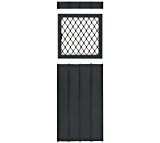Globel Industries Metallgerätehaus Fenstereinsatz mit Gitter // Farbe: Anthrazit // passend für alle Modelle