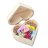 Gosear Flora Duftende Schöne Körper Blume Rose Petal Soap mit Holz Herz Form Box Zum Valentinstag Jahrestag Geburtstag Hochzeit Geschenk ...
