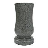 Grabvase Iberis Kunstharz Granitnachbildung China Grey 15x27cm