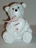 Grabvase mit Gedenktafel für Draußen Teddybär mit Snow Cousin (Rosa PREISHIT) ORNAMENT