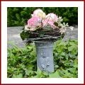 Grabvase zum stecken mit Blumenranke Steckvase 19 cm hoch Grabschmuck Trauerschmuck