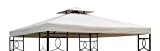 Gravidus Pavillon Ersatzdach Pavillondach mit Kaminabzug wasserfest 3 x 3 m (beige)