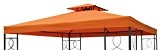 Gravidus Pavillon Ersatzdach Pavillondach mit Kaminabzug wasserfest 3 x 3 m (Terracotta)