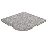 Greemotion Granitplatte 2 Stück zur Beschwerung von Ampelschirmkreuzen, granitoptik, 40x40x3,6cm