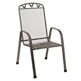 greemotion Stapelstuhl Toulouse 416320, Gartenstuhl aus Streckmetall, Stapelsessel mit Kunststoffummantelung, Stuhl für den Innen- und Außenbereich, die maximale Belastbarkeit des ...
