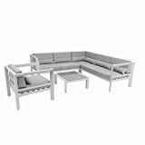 greemotion Stockholm, Gartenlounge Set inklusive 2 x 2-Sitzer, weiß, 78 x 220 x 70 cm, 126186
