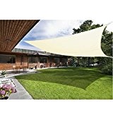 Greenbay Sonnensegel Sonnenschutz Segel, UV Schutz für Balkon Terrasse Garten, Quadrat 5x5m Creme