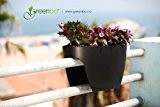 GREENBO XL Blumenkasten SCHWARZ aus Kunststoff - Balkonkasten Balkonpflanzkasten Balkon - auch in weiteren Farben bei uns erhältlich (keine Halterung ...