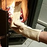 Grillhandschuh Baumwolle doppelseitig hitzebeständig extra lang, Grill Kamin Ofen Handschuh Backblech (LHS)