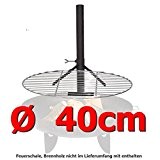 Grillrost 40cm mit Halterung für Feuerschale / Feuerkorb Grill Klemme