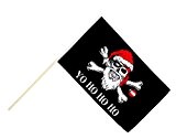 Große Stockflagge / Stockfahne Pirat Yo ho ho + gratis Sticker, Flaggenfritze®