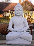 Großer Buddha Steinfigur Steinguss + inkl. original Pflegeanleitung von Steinfiguren Welt