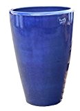 Großer Pflanztopf Pflanzkübel frostsicher rund Ø 45 x 68 cm, Farbe effekt blau, Form 028.068.64 Blumenkübel für Draußen und Innen ...