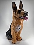 Großer Schäferhund 38 cm 88023 Kunststoff-Figur mit Bewegungsmelder