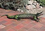 Großes Krokodil, Gartenfigur im Landhaus Stil, Gartendekoration Eisen