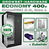 Growbox GrowPRO 2.0 L - Grow Set für Indoor Homegrow - 400W Grow Set Eco