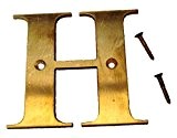 H - 7,6 cm Messing Buchstaben/Buchstabe - Haus Türschild - 1. Alphabet