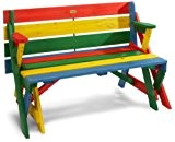 Habau 687 Kinder-Picknickbank, Mehrfarbig, 100 x 99 x 58 cm