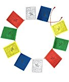 Hands of Tibet Tibetische Gebetsfahnen, Windpferd, Mini, Set aus 10 Stück