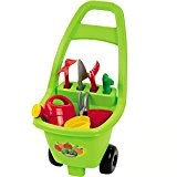 Handwagen mit Gartenwerkzeug wie Gieskanne und Harke, 26 x 33 x 50 cm: Klein Kinder Gartengeröte Trolley Sand Spielzeug für ...