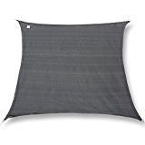 hanSe® Marken Sonnensegel 100% Polyester - wasserabweisend Quadrat 4x4 m Graphit