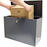 Hardcastle - Abschließbare Paketbox aus Metall - Groß - Grau