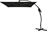 Hartman Ampelschirm 250x250 cm Tenero dunkelgrau Sonnenschirm Sonnenschutz incl. Schirmfuß