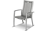 HARTMAN Belcampo stilechter Gartensessel in grau, solides Aluminiumgestell, Sitzfläche aus Textilene in silber-grau, ca. 67 x 68 x 110 cm, ...
