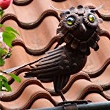 Hedwig, die Eule im Kupfer Look, Dachrinnen Vogel f. Zaun, Geländer, Dachrinne