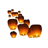 Heissluftballon - Lampions - Glücksballon - Himmellaternen - 10 Stück
