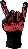 HellFire BBQ & Ove Handschuhe sind extrem Flammen & Hitzeresistente Grillhandschuhe mit Silikonfingern für Grill, Räuchern, Feuergrube, Feuerstelle, Zelten oder ...