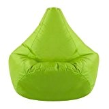 Hi-BagZ® Outdoor Bean Bag mit hoher Rückenlehne - Garten Sitzsack LIMETTENGRÜN - 100% Wasserabweisend