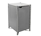 Hide Mülltonnenbox, Mülltonnenverkleidung, Gerätebox grau // 70x81x115 cm (BxTxH) // Aufbewahrungsbox für 1 Mülltonne 240l