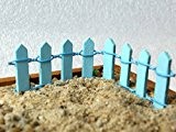 Himmelblauer Kleiner Zaun Gatter aus Harz DIY Gartendeko Puppenhaus-Ausschmückung Mini-Welt Miniatur Mini-Szene als Geschenk