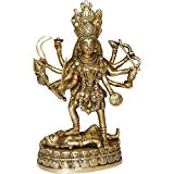 Hindu-Göttin Kali Messing Statuen für Hauptdekoration 12,7 X 6,99 X 23.5 cm