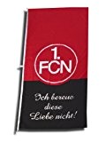 Hissfahne 1.FCN 120cm x 250cm Fanaktion "Ich bereue diese Liebe nicht"
