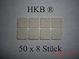 HKB® Filzgleiter weiß, 22x22mm , 4,5 mm hoch, selbstklebend, 400 Stück, Artikelnr .81691