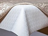 Hochwertiger Tischschutz mit Geweberücken in Oval Tischschoner Tischmolton Maße: 140x210 cm