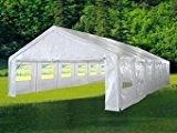 Hochwertiges Festzelt Partyzelt Bierzelt Gartenzelt PE-Pavillon stabil wasserdicht 6 x 12 m weiß