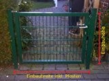 Hochwertiges Gartentor Hoftor / Grün beschichtet / Tor-Einbau-Breite: 125 cm - Tor-Einbau-Höhe: 123 cm - Inklusive 2 Pfosten (60mm x ...